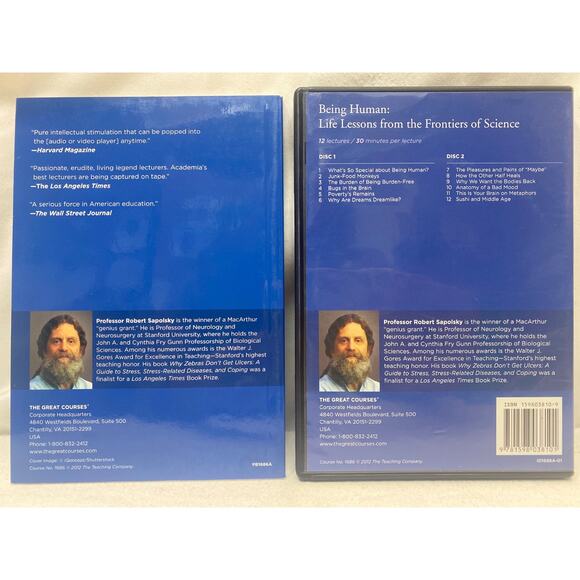 Great Courses: Being Human 2 DVDS and 1 Course Guidebook - Picture 2 of 2